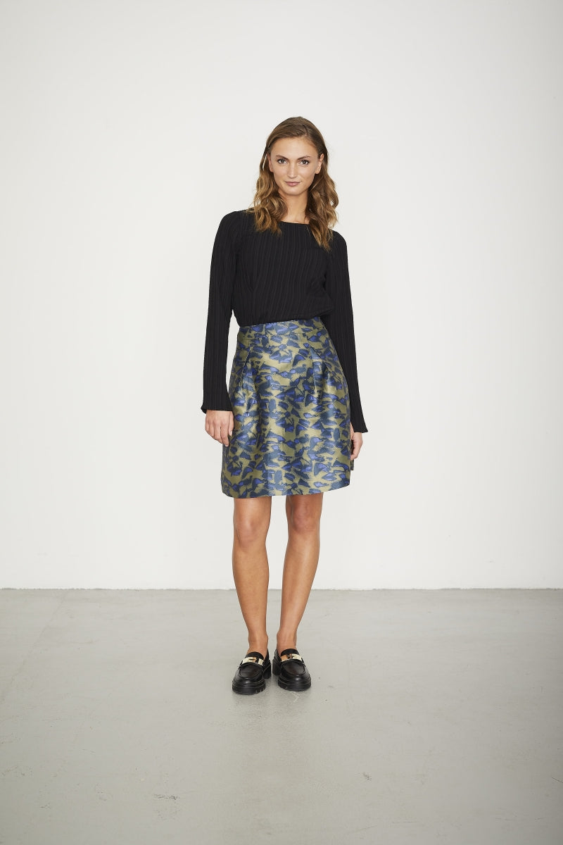 Blue khaki skirt hotsell