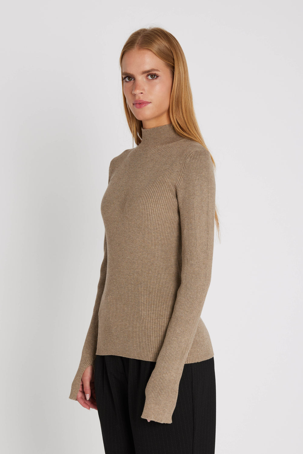 Rue de Femme 7493RDFCassia knit KNITWEAR, LIGHT 197 Brown sugar