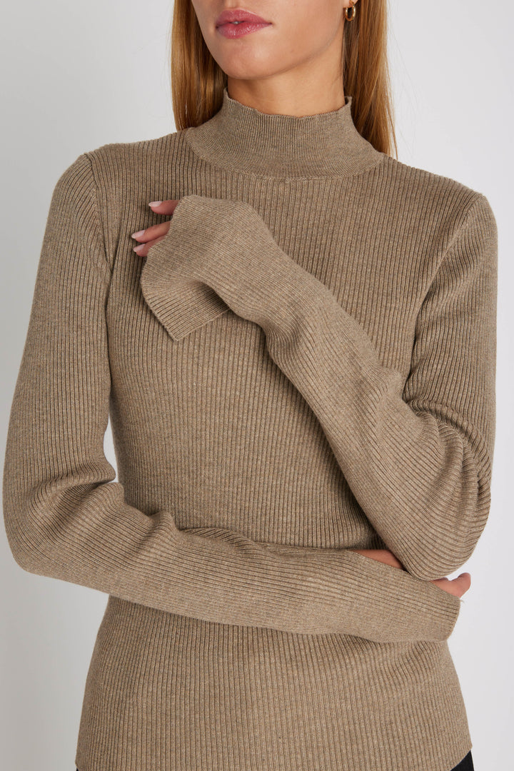 Rue de Femme 7493RDFCassia knit KNITWEAR, LIGHT 197 Brown sugar