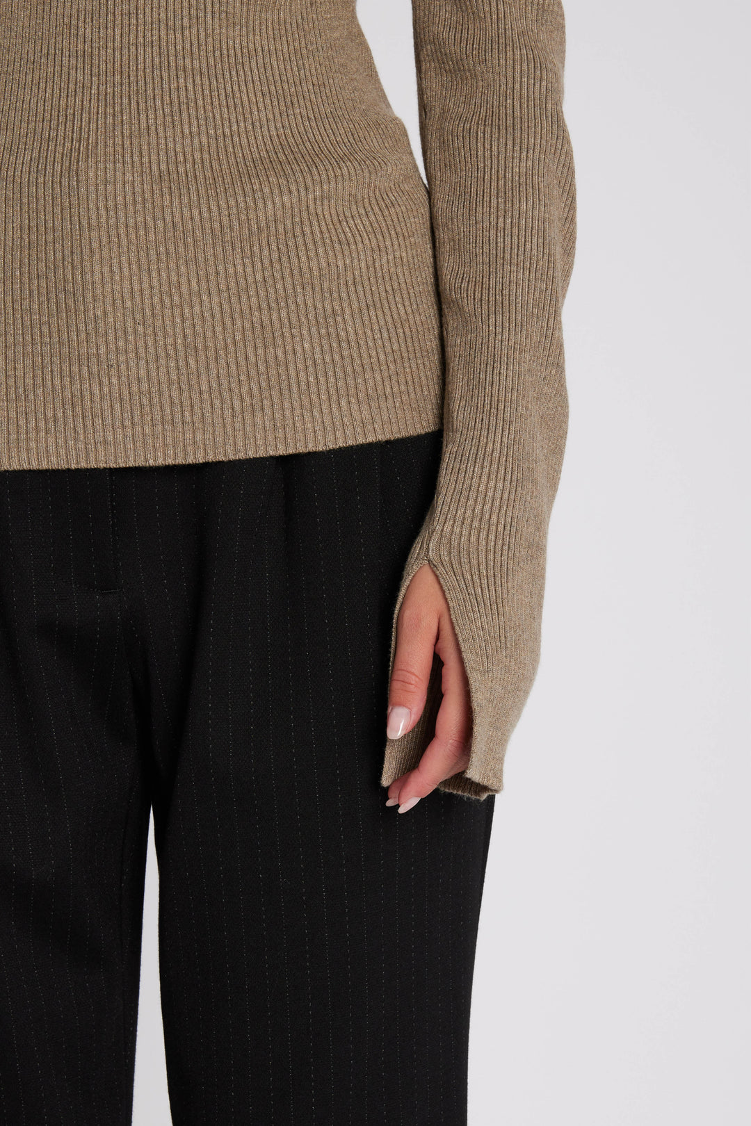 Rue de Femme 7493RDFCassia knit KNITWEAR, LIGHT 197 Brown sugar