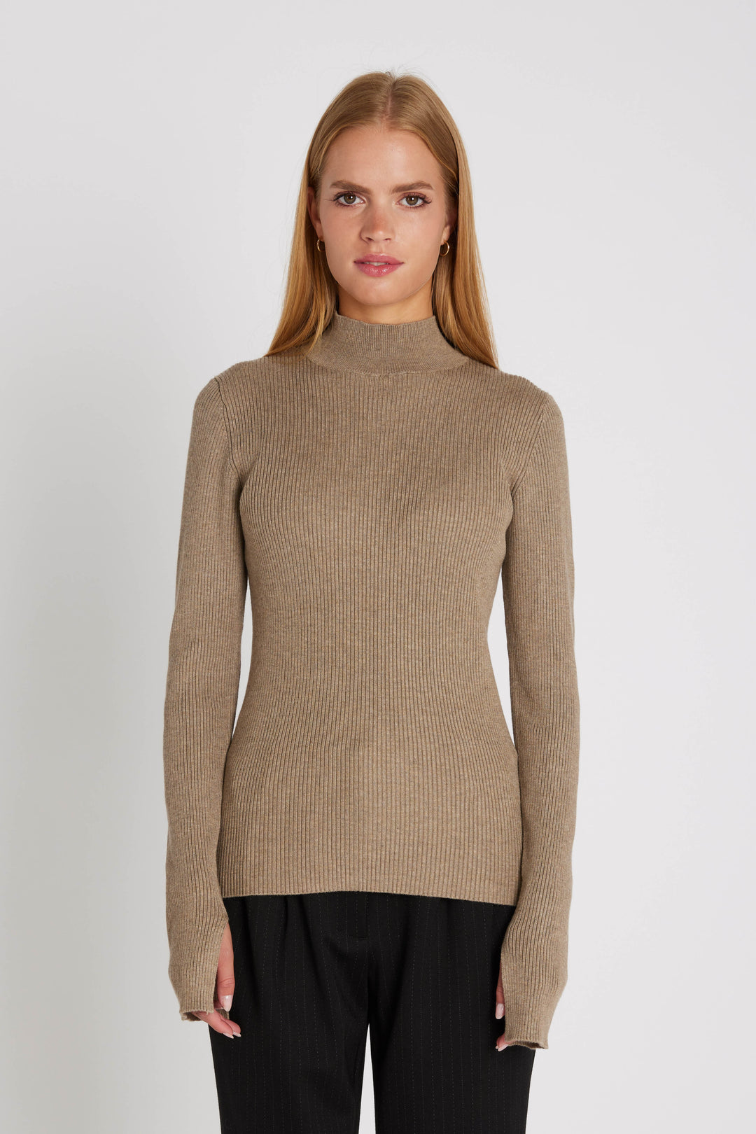 Rue de Femme 7493RDFCassia knit KNITWEAR, LIGHT 197 Brown sugar