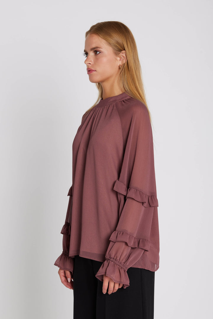Rue de Femme 7575RDFDrystan blouse BLOUSE 386 Dusty rose