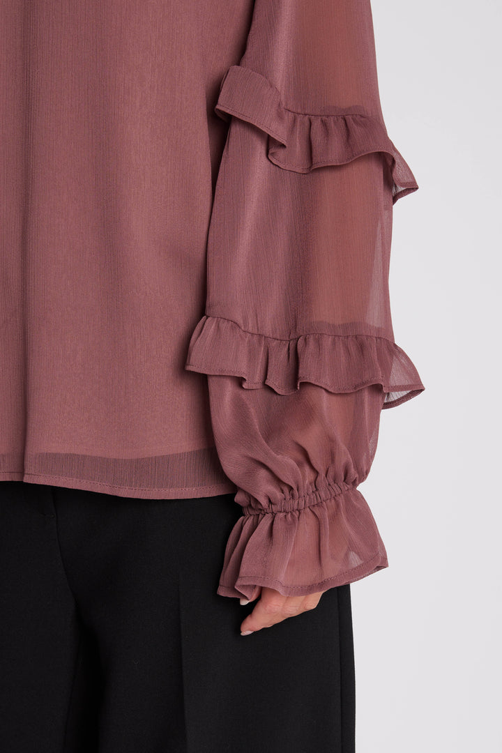 Rue de Femme 7575RDFDrystan blouse BLOUSE 386 Dusty rose