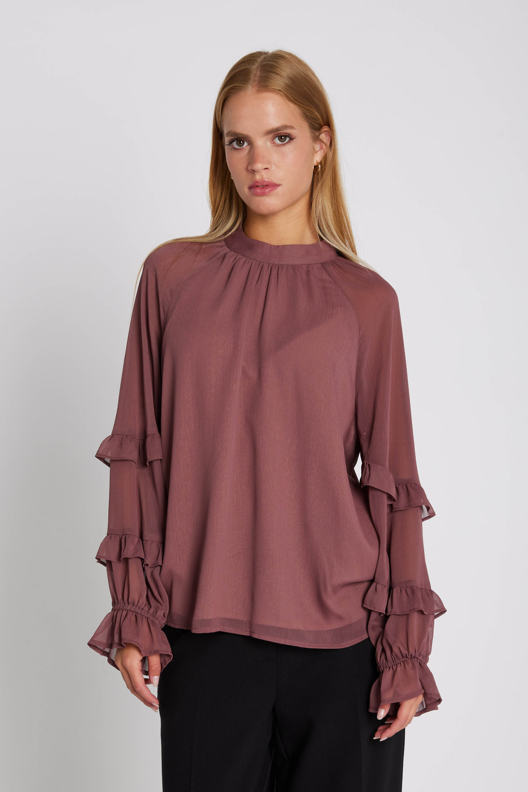 Rue de Femme 7575RDFDrystan blouse BLOUSE 386 Dusty rose
