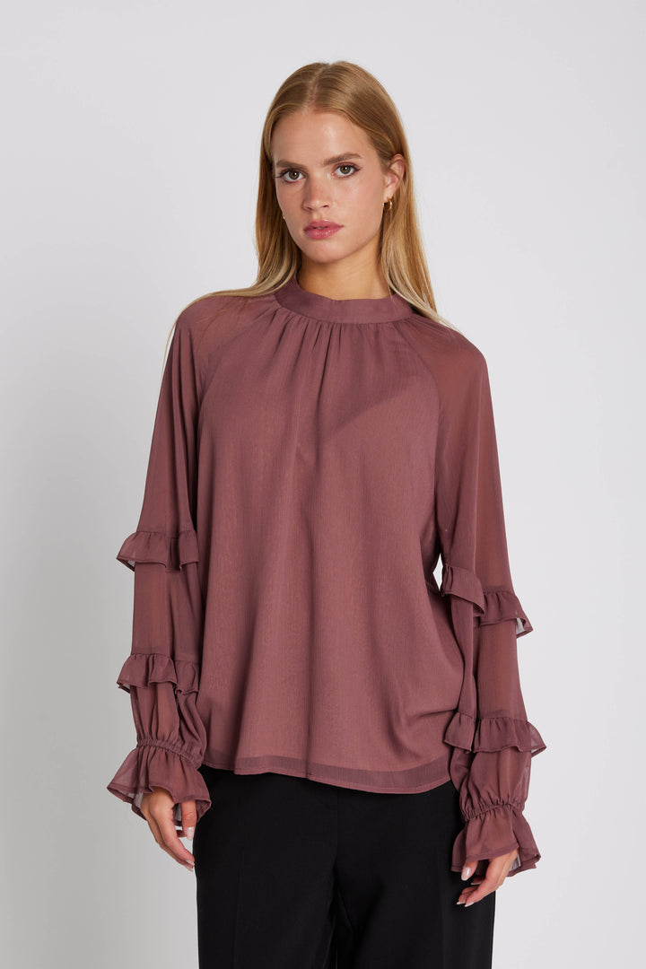 Rue de Femme 7575RDFDrystan blouse BLOUSE 386 Dusty rose