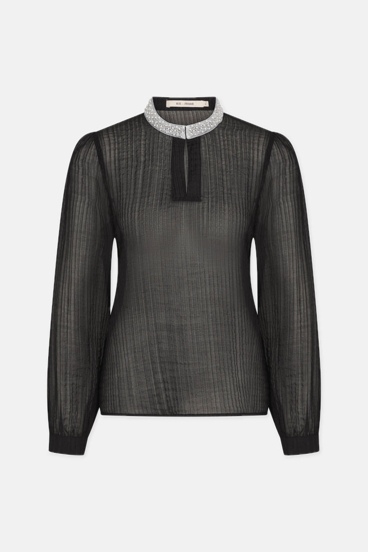 Rue de Femme Audette skjorte SHIRTS Sort