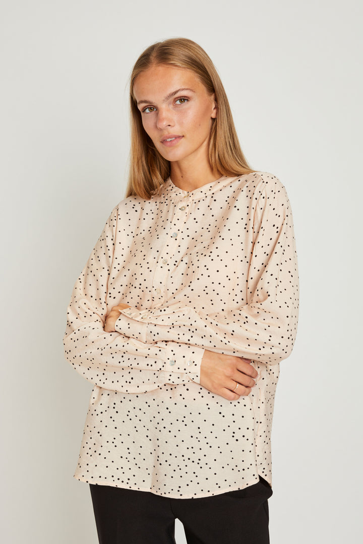 Rue de Femme Dot skjorte SHIRTS 119 Pudder