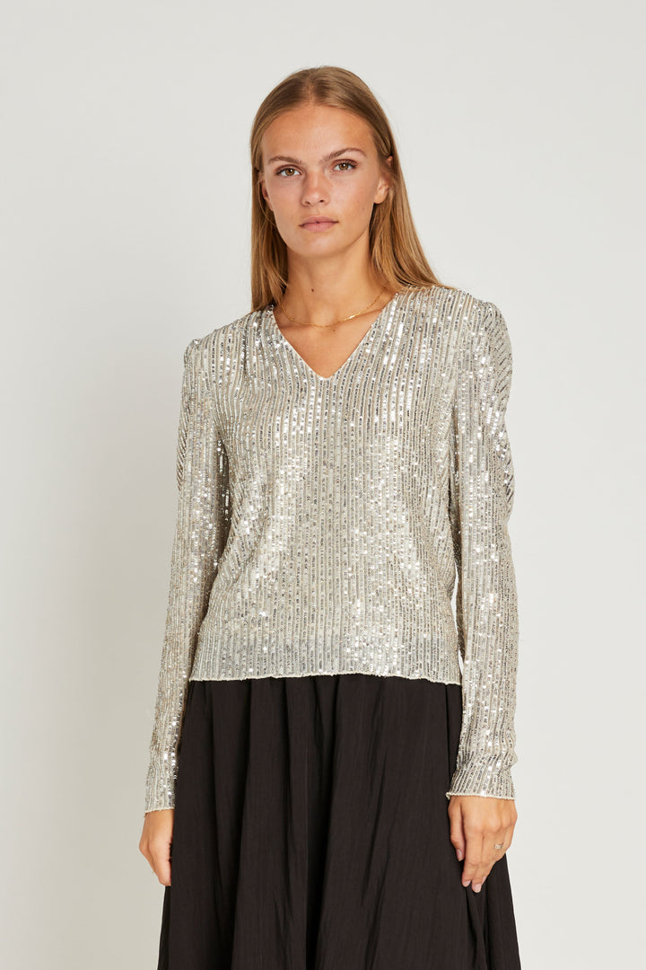 Rue de Femme Edda bluse BLOUSE 405 Silvergrey