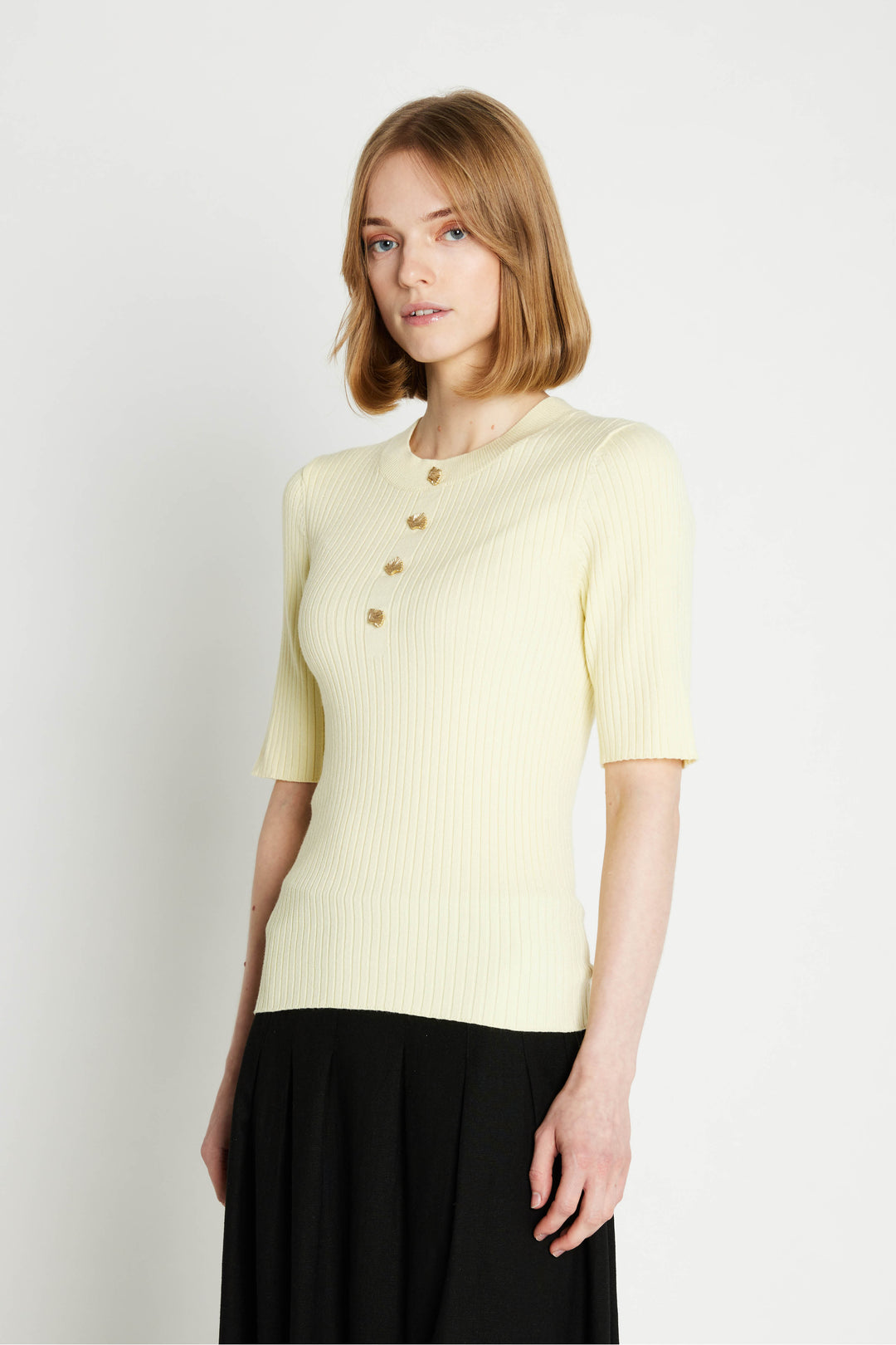 Rue de Femme Fennec strik KNITWEAR, LIGHT 703 Soft yellow