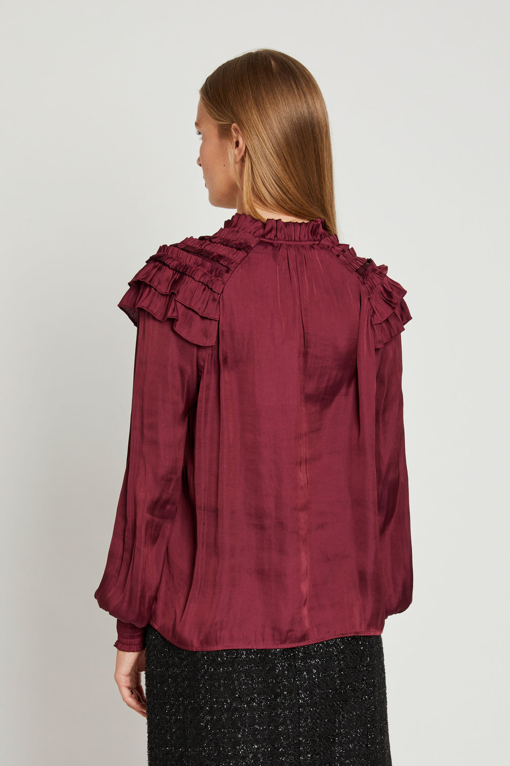 Rue de Femme Flori Bluse BLOUSE 350 Raspberry wine