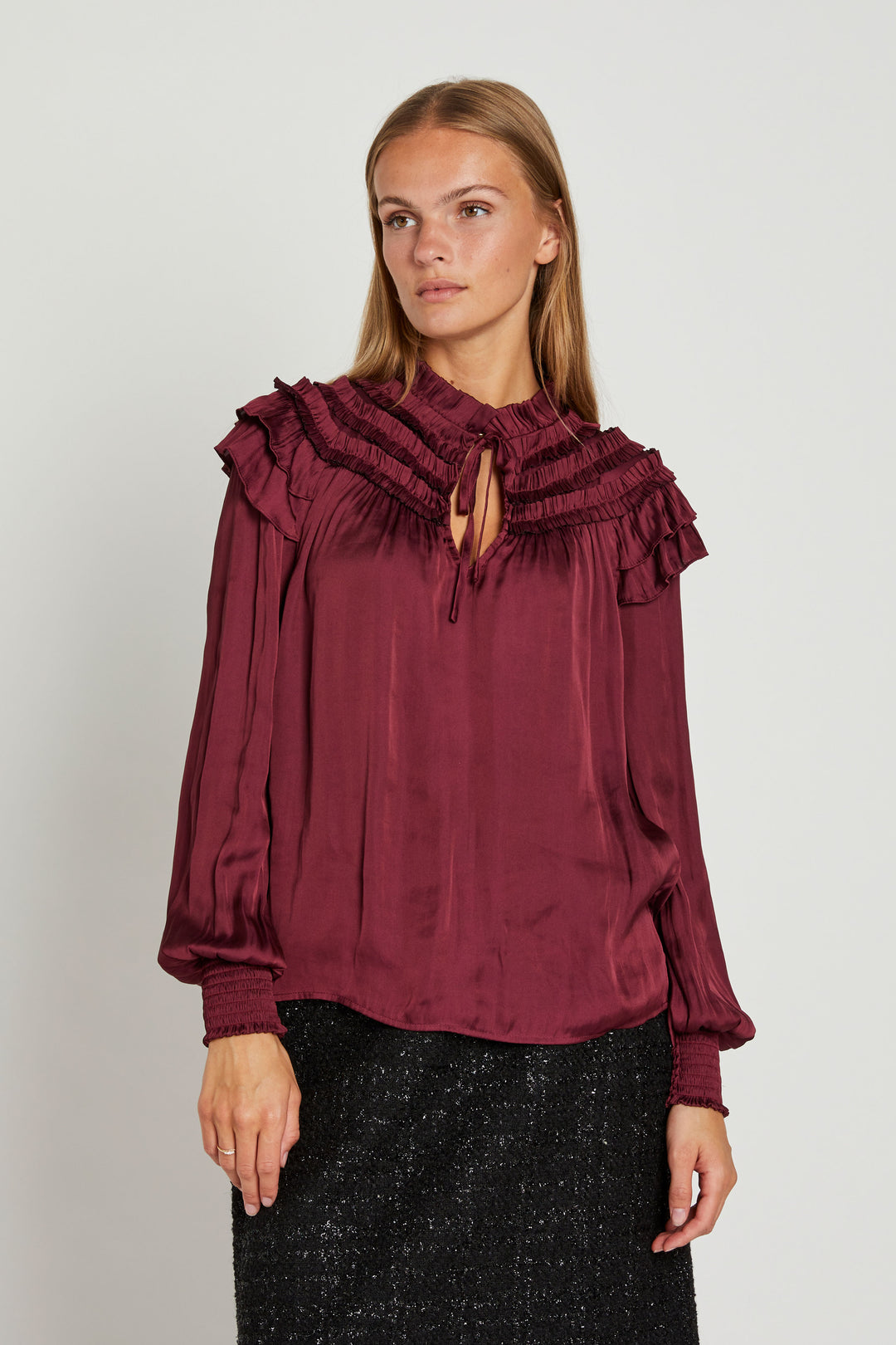 Rue de Femme Flori Bluse BLOUSE 350 Raspberry wine