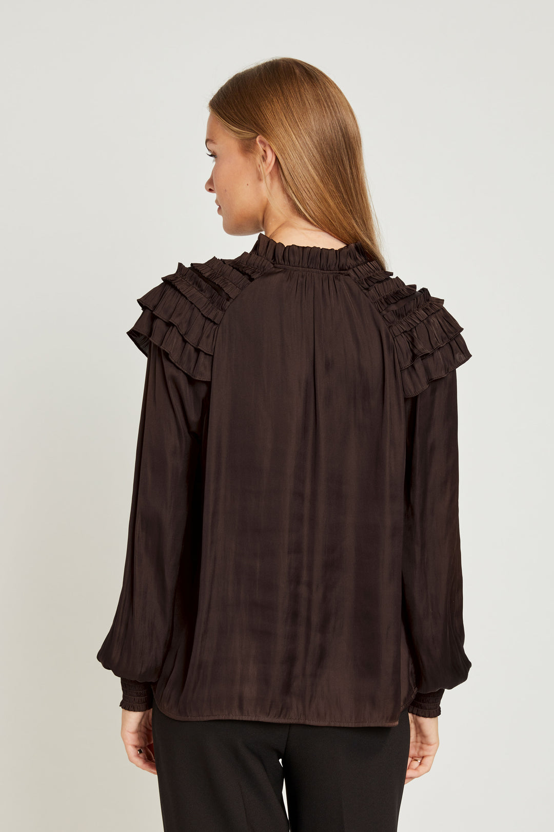 Rue de Femme Flori Bluse BLOUSE 45 Bitter chocolate