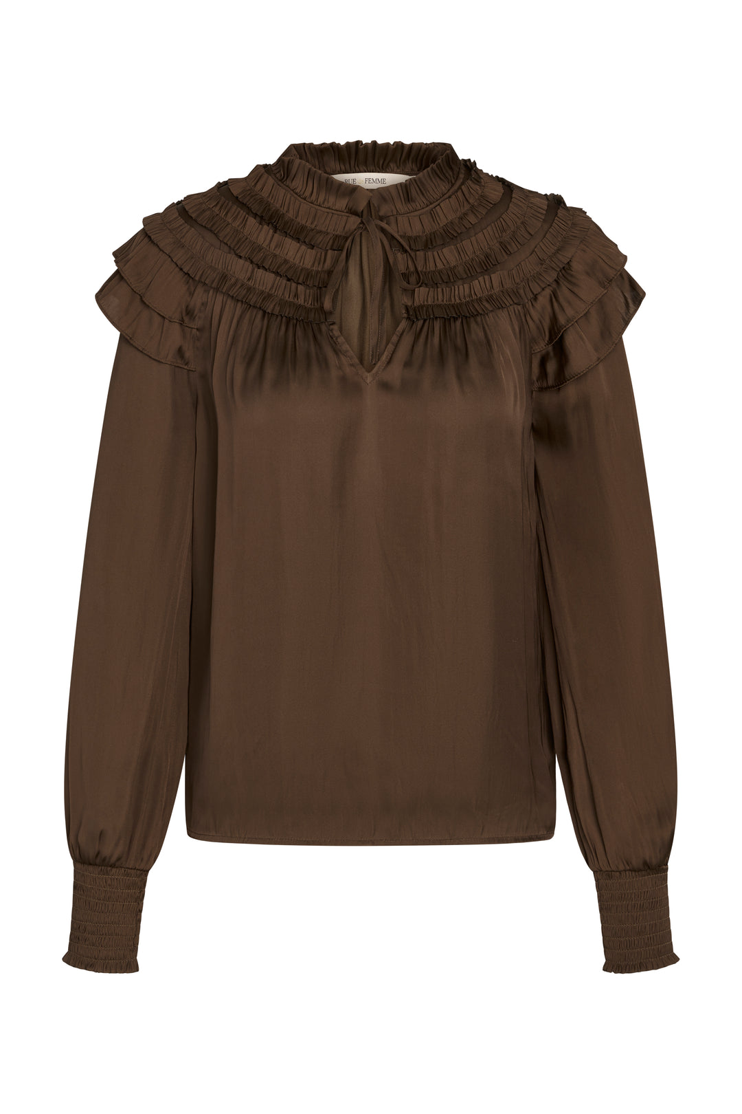 Rue de Femme Flori Bluse BLOUSE 45 Bitter chocolate