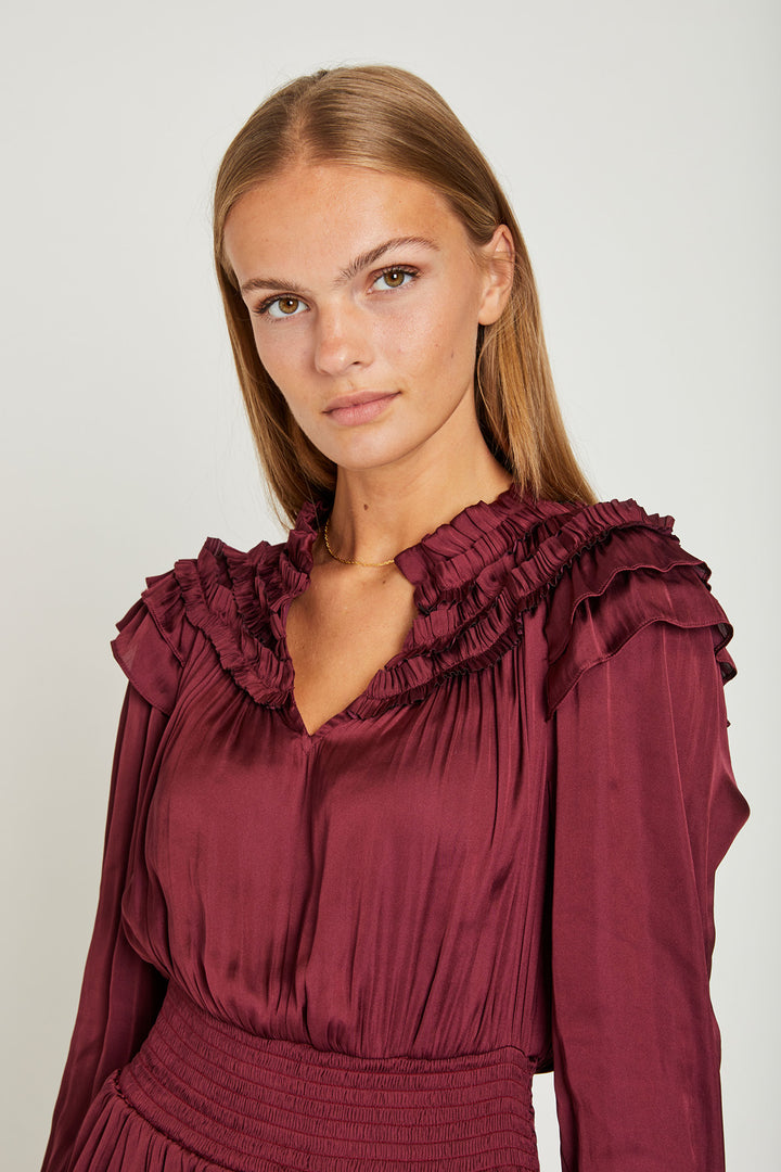 Rue de Femme Flori Kjole DRESSES 350 Raspberry wine