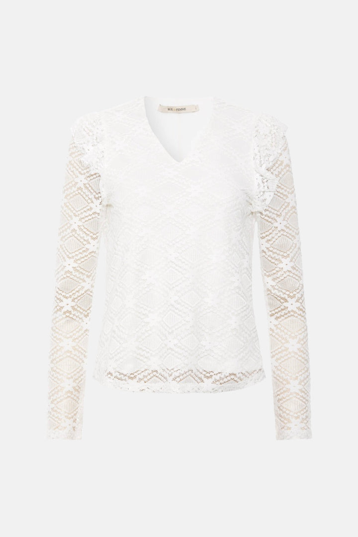 Rue de Femme Getsia v-hals bluse BLOUSE 02 Off white