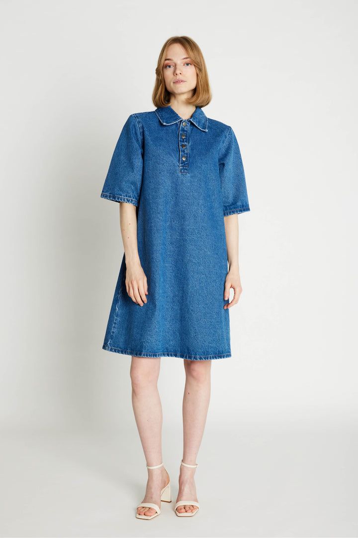 Rue de Femme Hella denimkjole DRESSES 200 Blue denim