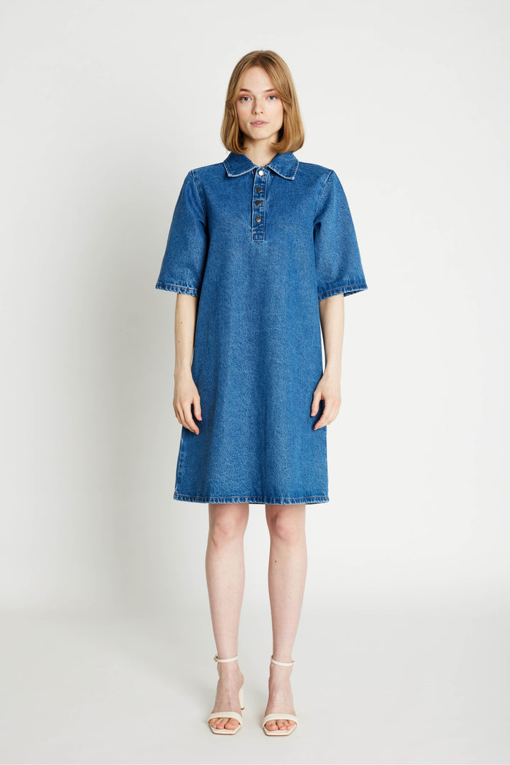 Rue de Femme Hella denimkjole DRESSES 200 Blue denim