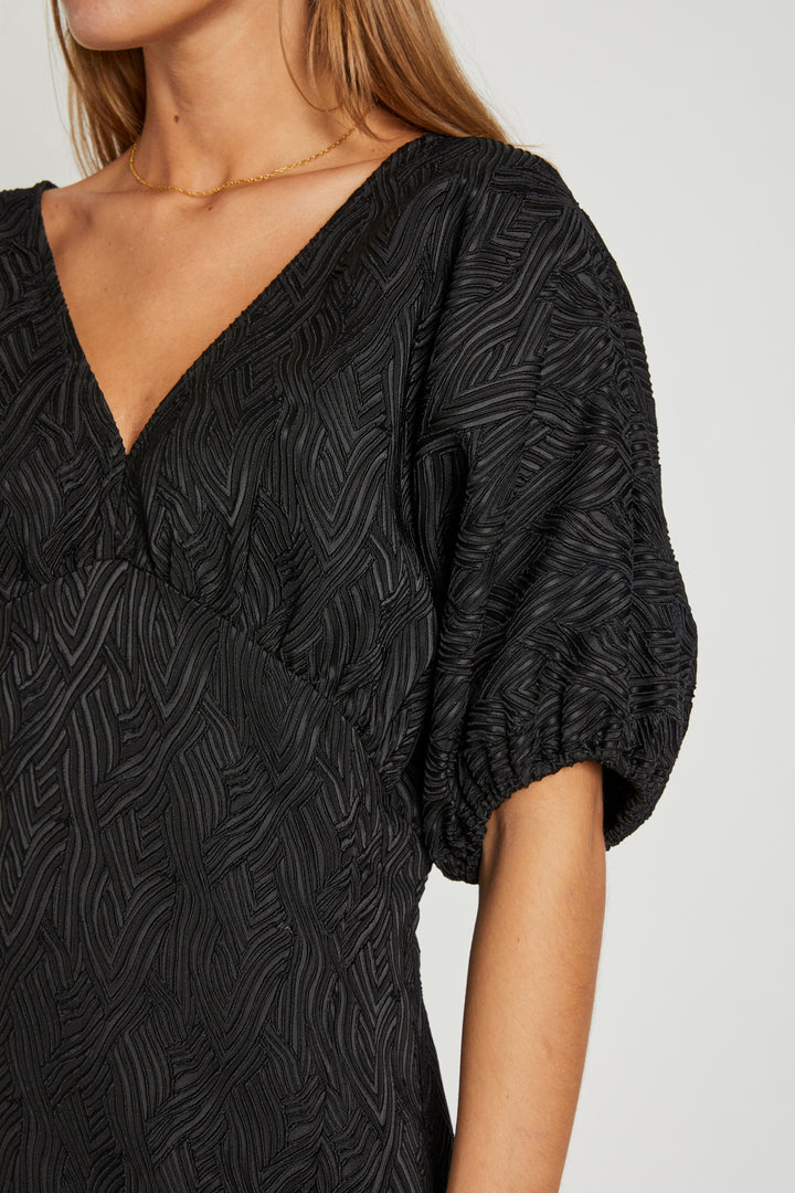 Rue de Femme Imene lang kjole DRESSES Sort