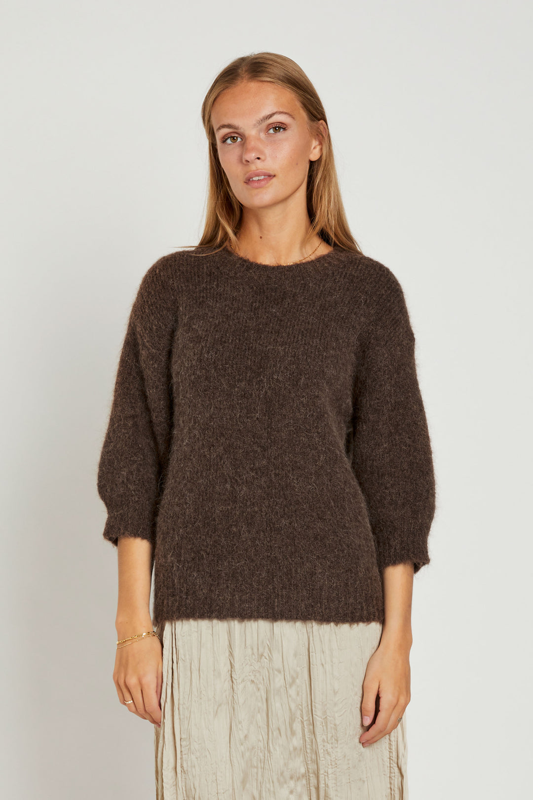 Rue de Femme Jaya Strik KNITWEAR, HEAVY 45 Bitter chocolate