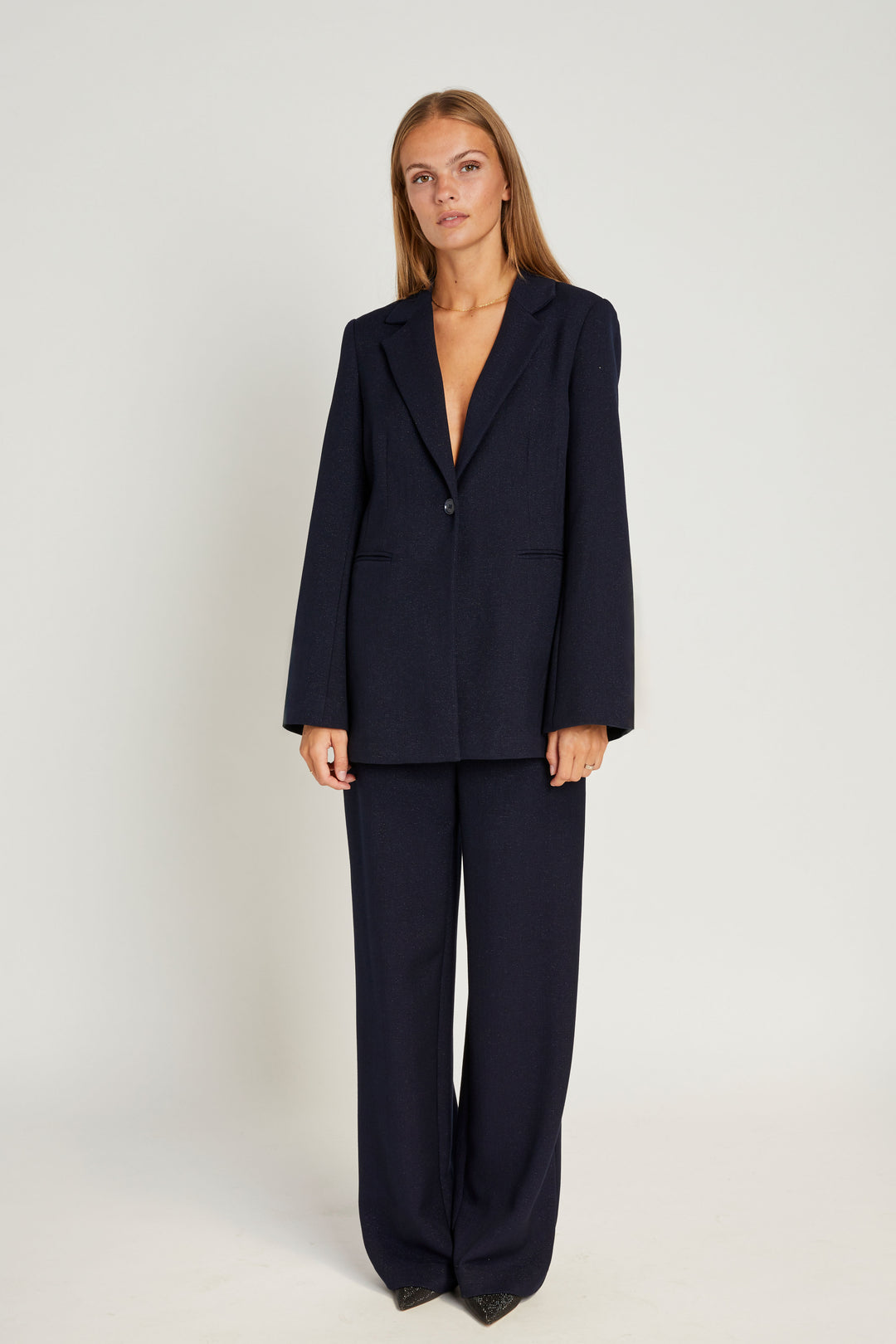 Rue de Femme Mea wide bukser TROUSERS 207 Dark blue