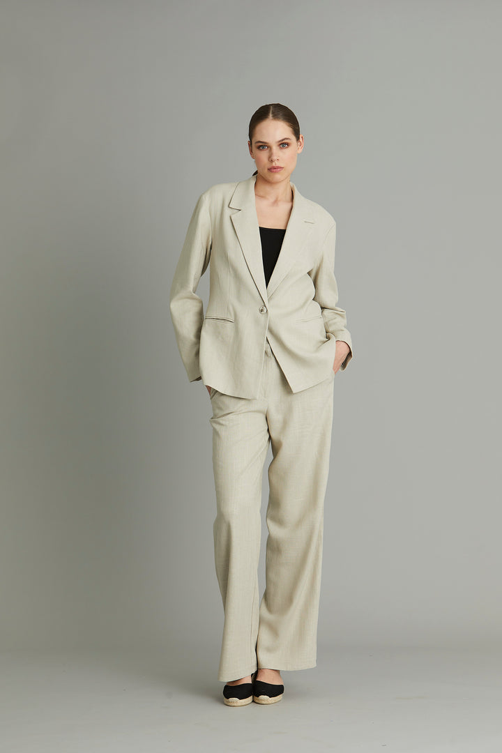 Rue de Femme Mea wide bukser TROUSERS 405 Silvergrey