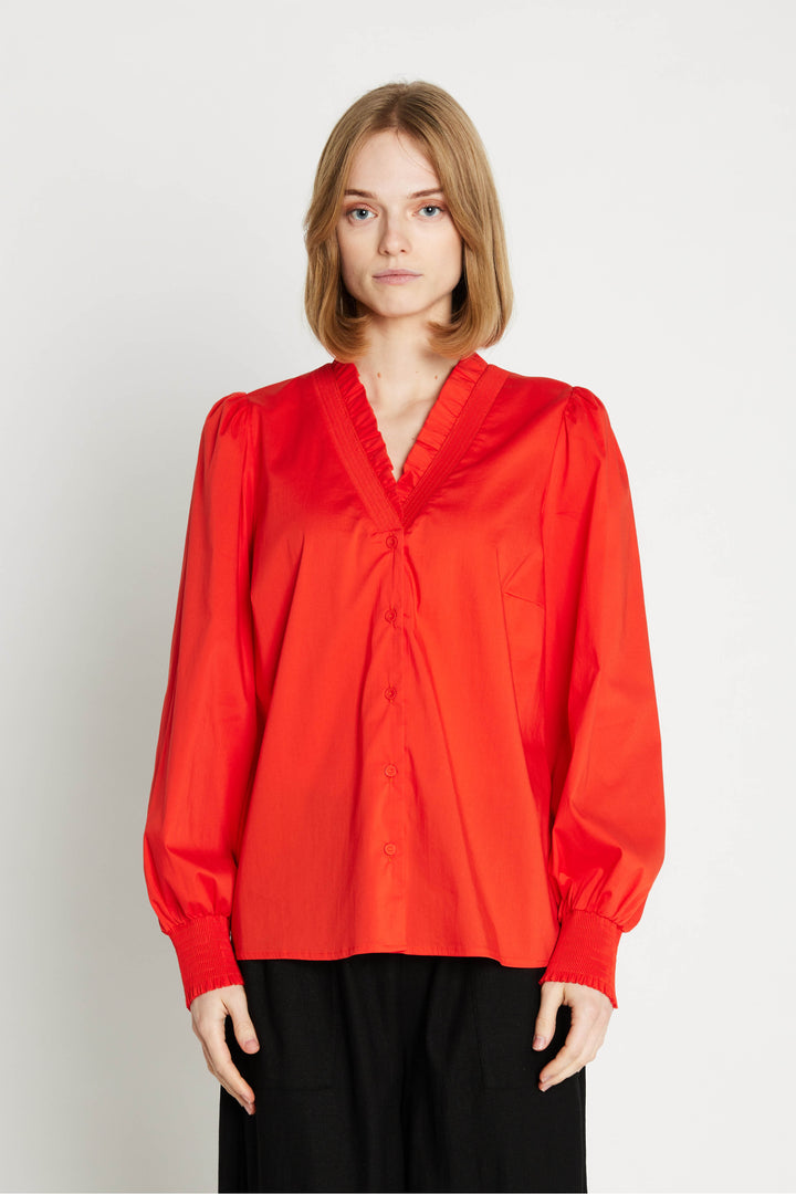 Rue de Femme New Calix skjorte SHIRTS 310 Mars red