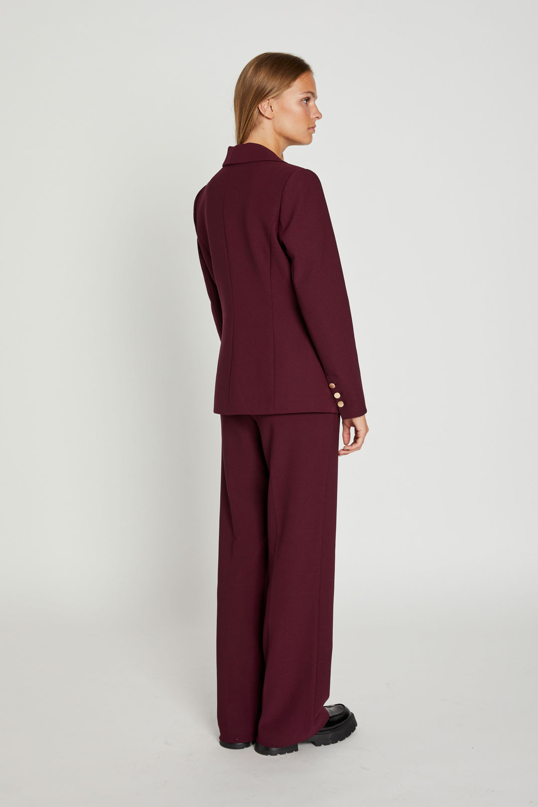 Rue de Femme Olana Wide Bukser TROUSERS 350 Raspberry wine