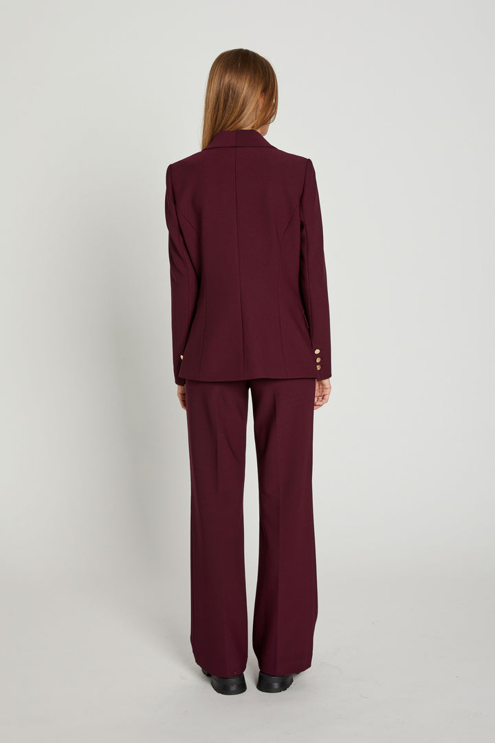 Rue de Femme Olana Wide Bukser TROUSERS 350 Raspberry wine