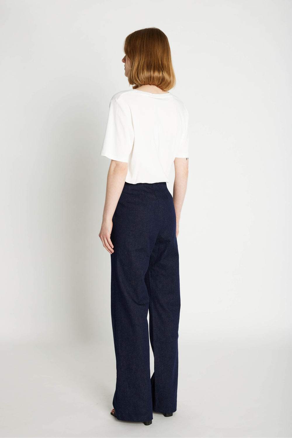 Rue de Femme Olana wide bukser TROUSERS 200 Blue denim