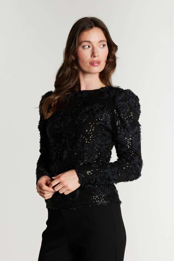 Rue de Femme RDEdda vendbar bluse BLOUSE Sort