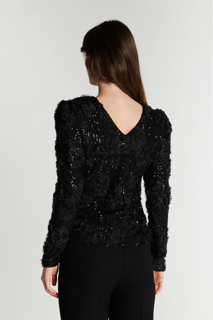 Rue de Femme RDEdda vendbar bluse BLOUSE Sort