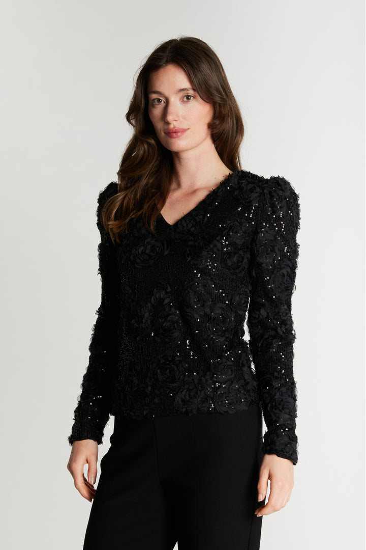 Rue de Femme RDEdda vendbar bluse BLOUSE Sort