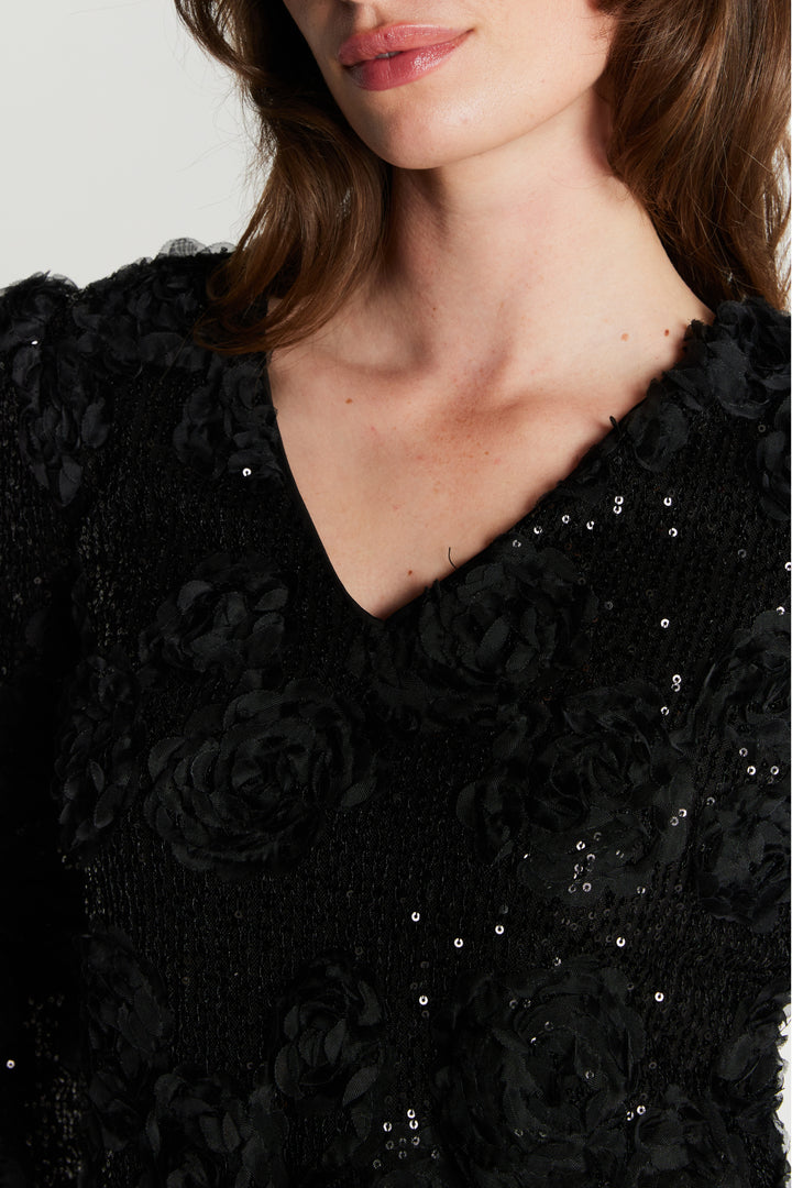 Rue de Femme RDEdda vendbar bluse BLOUSE Sort