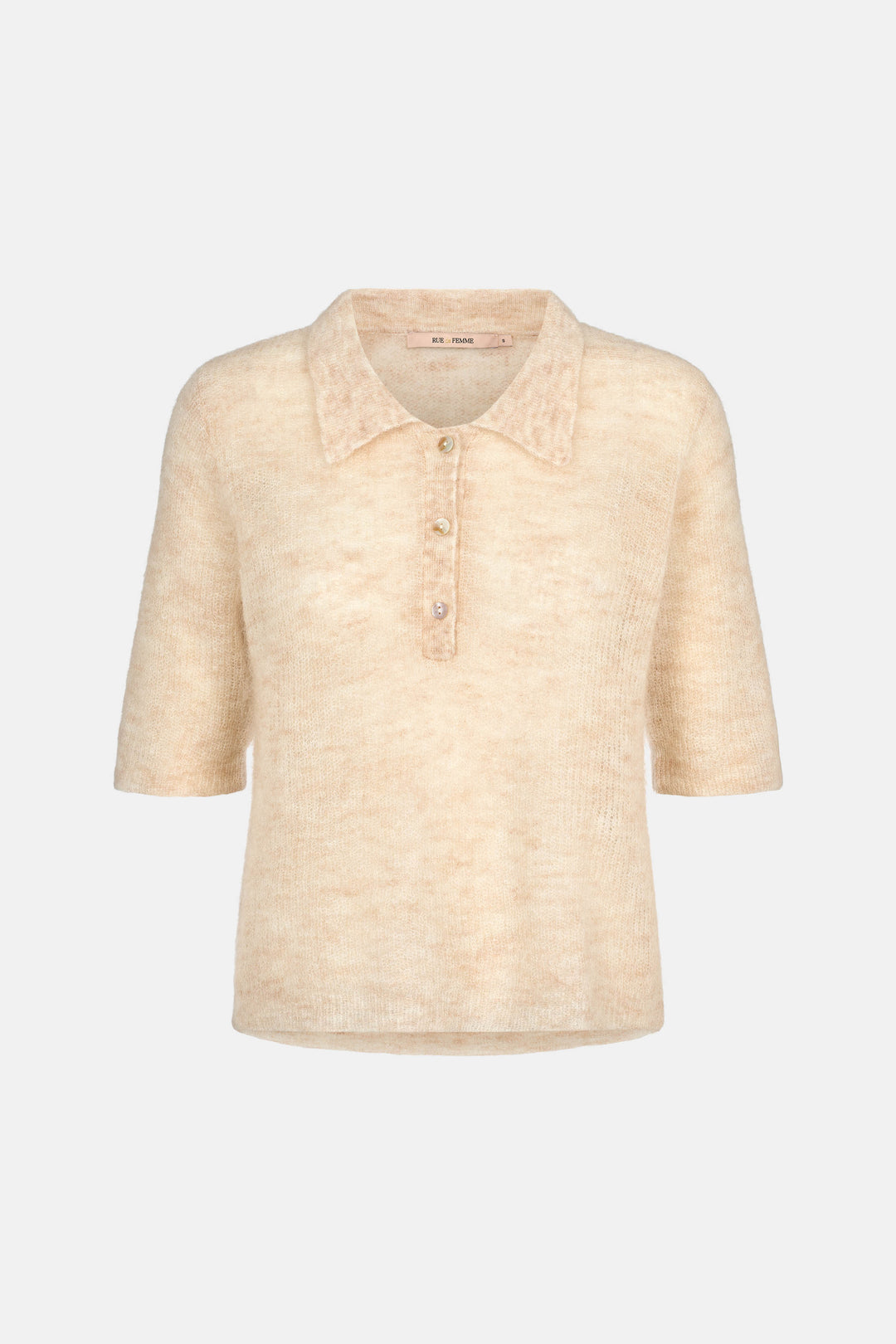 Rue de Femme RDFAcacia polostrik KNITWEAR, HEAVY 02 Off white melange
