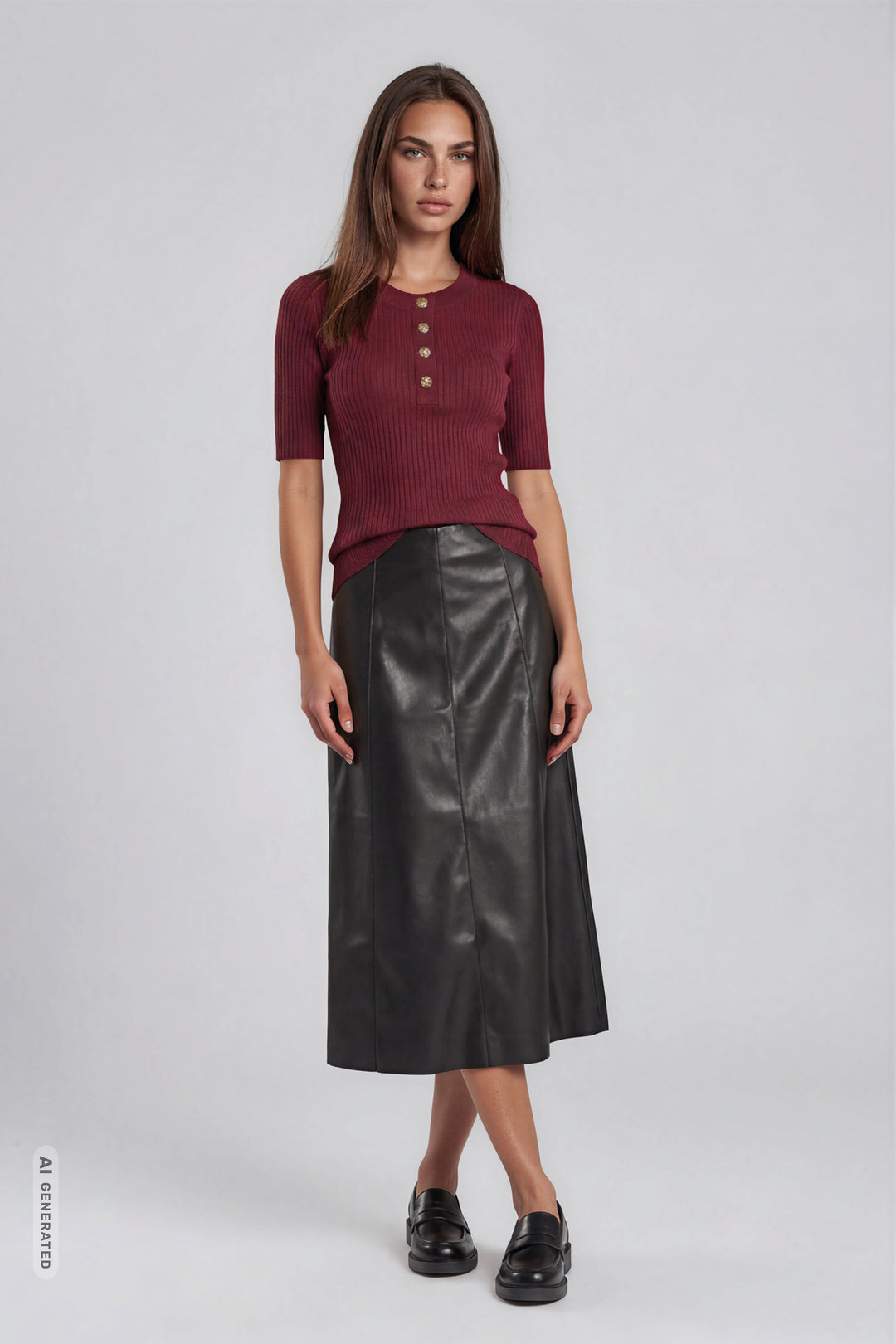 Rue de Femme RDFAledra vegan nederdel, lang SKIRTS Sort