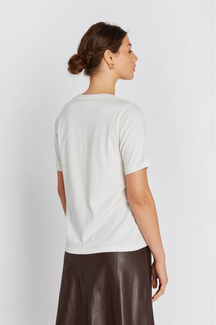 Rue de Femme RDFAlvinaSiv T-shirt T-SHIRTS 01118 White-Light sand
