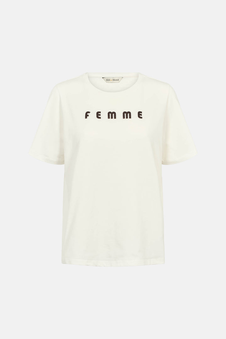 Rue de Femme RDFAlvinaSiv T-shirt T-SHIRTS 01194 White-Chocolat