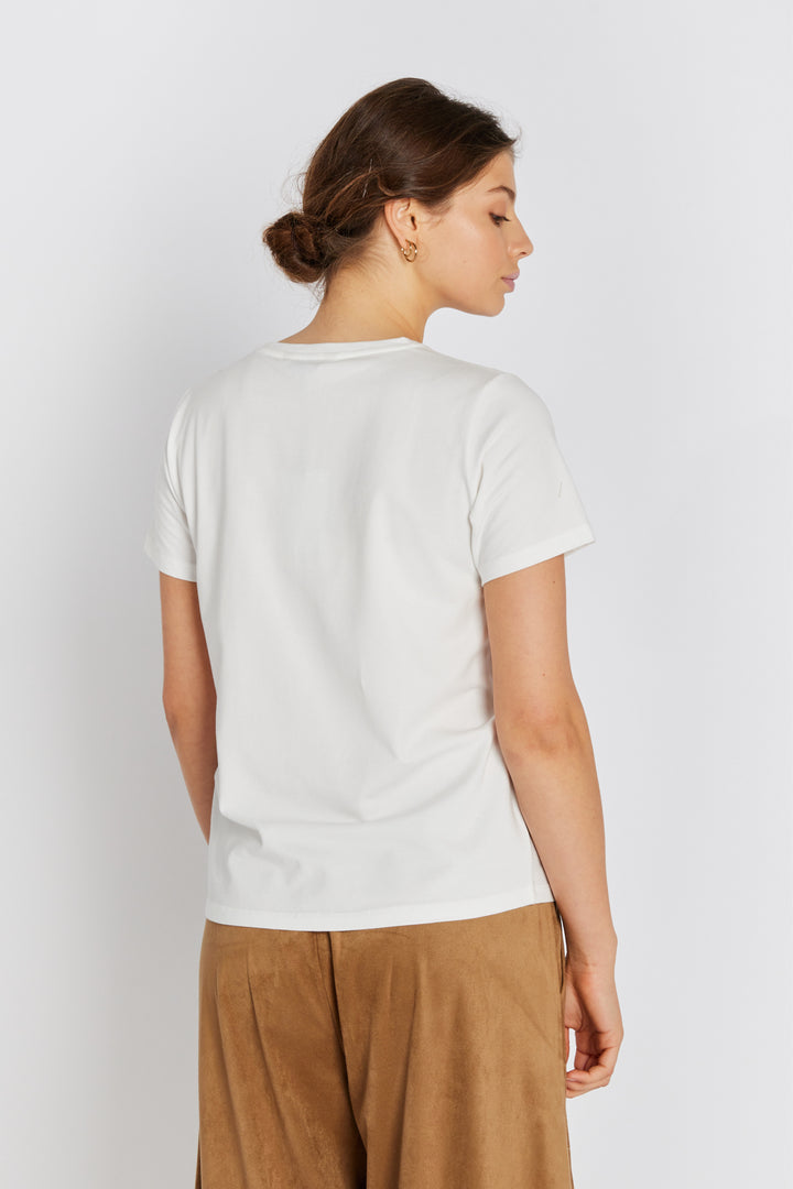 Rue de Femme RDFAlvina logo T-shirt T-SHIRTS 02 Off white
