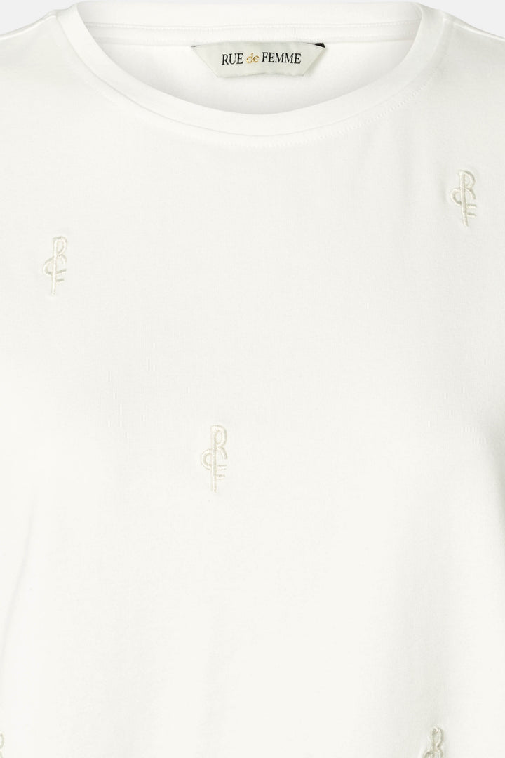 Rue de Femme RDFAlvina logo T-shirt T-SHIRTS 02 Off white