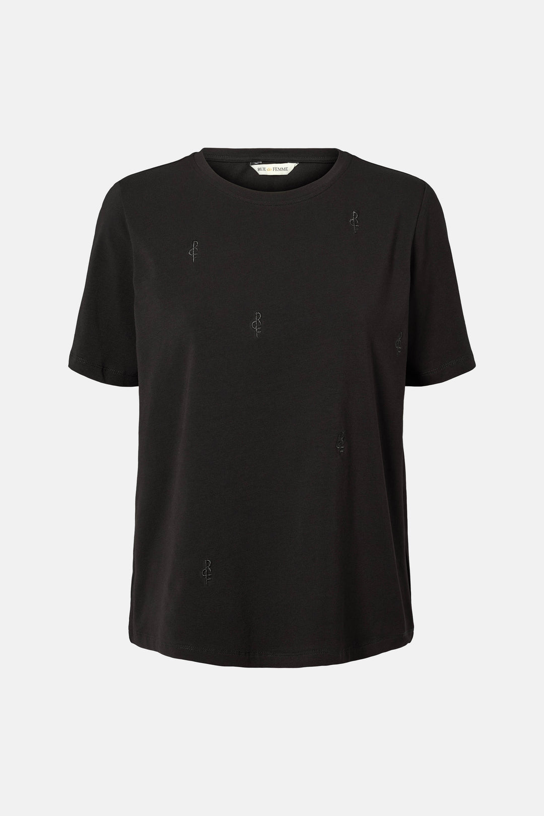 Rue de Femme RDFAlvina logo T-shirt T-SHIRTS Sort