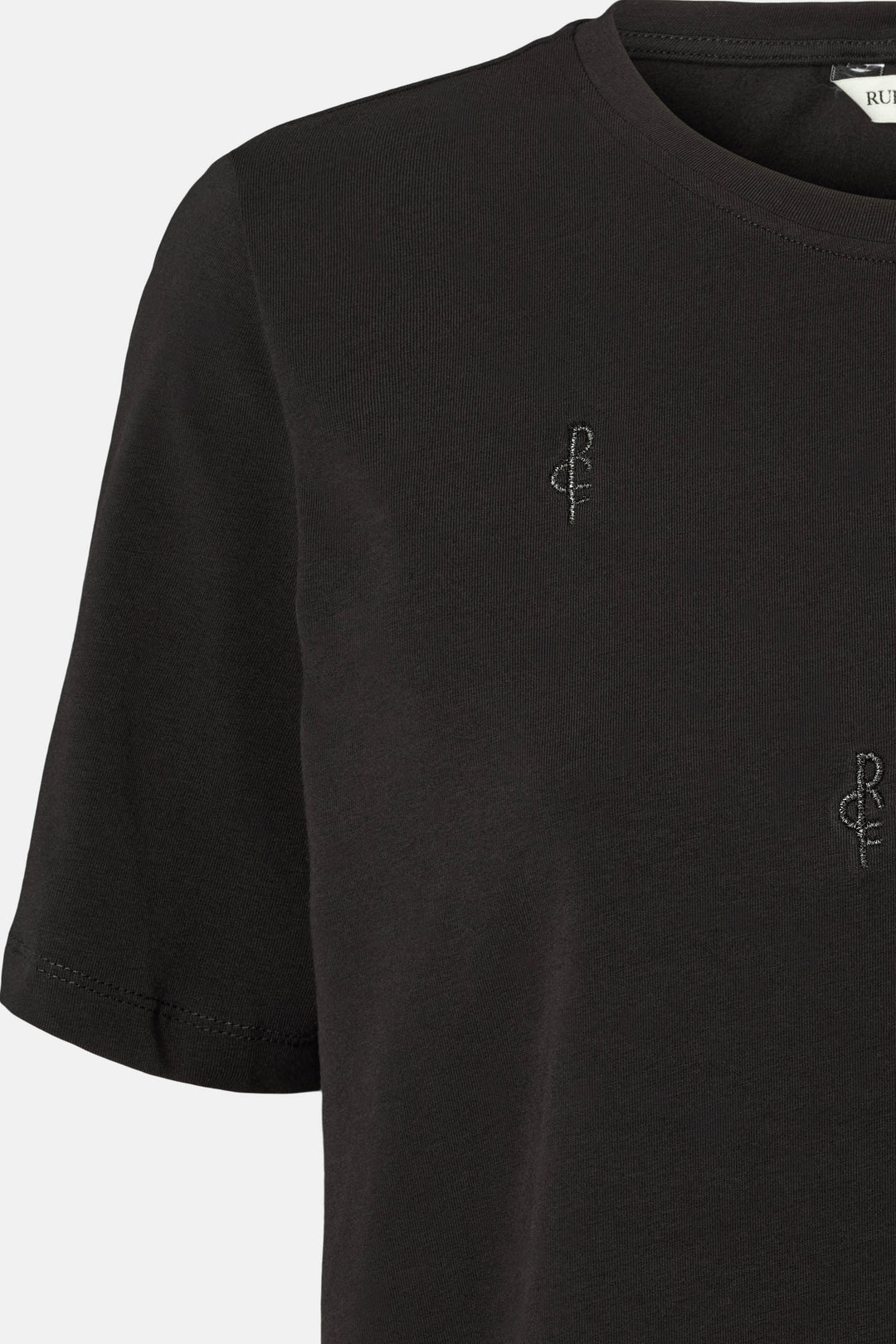 Rue de Femme RDFAlvina logo T-shirt T-SHIRTS Sort