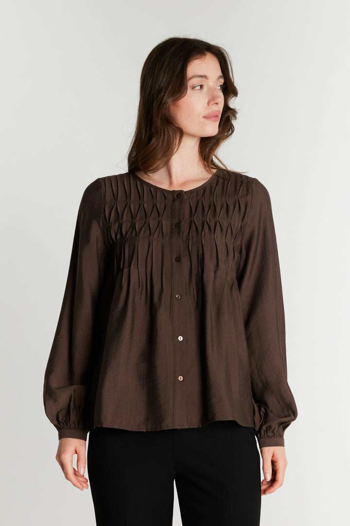 Rue de Femme RDFAnais skjorte SHIRTS 194 Chocolat