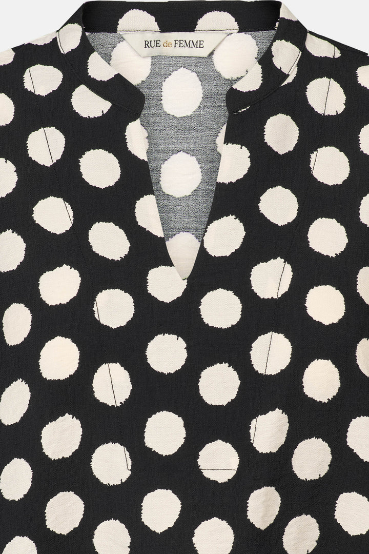 Rue de Femme RDFArmelle langærmet bluse BLOUSE Sort