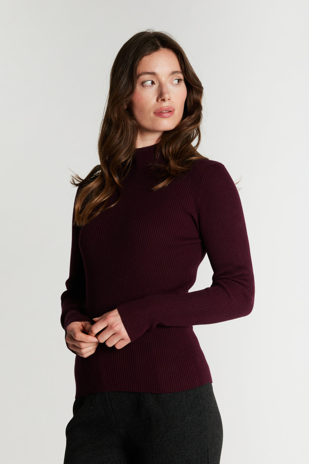 Rue de Femme RDFCassia strik KNITWEAR 393 Merlot