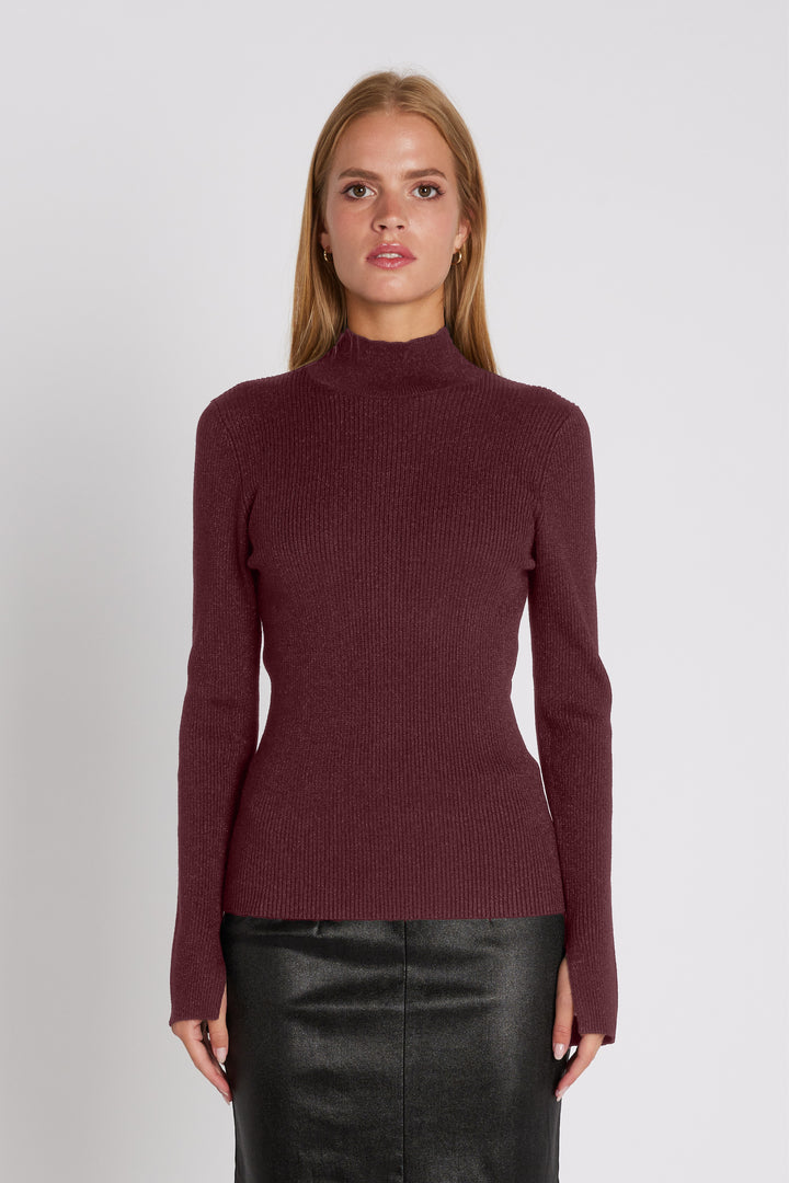 Rue de Femme RDFCassia strik KNITWEAR, LIGHT 306 Wine