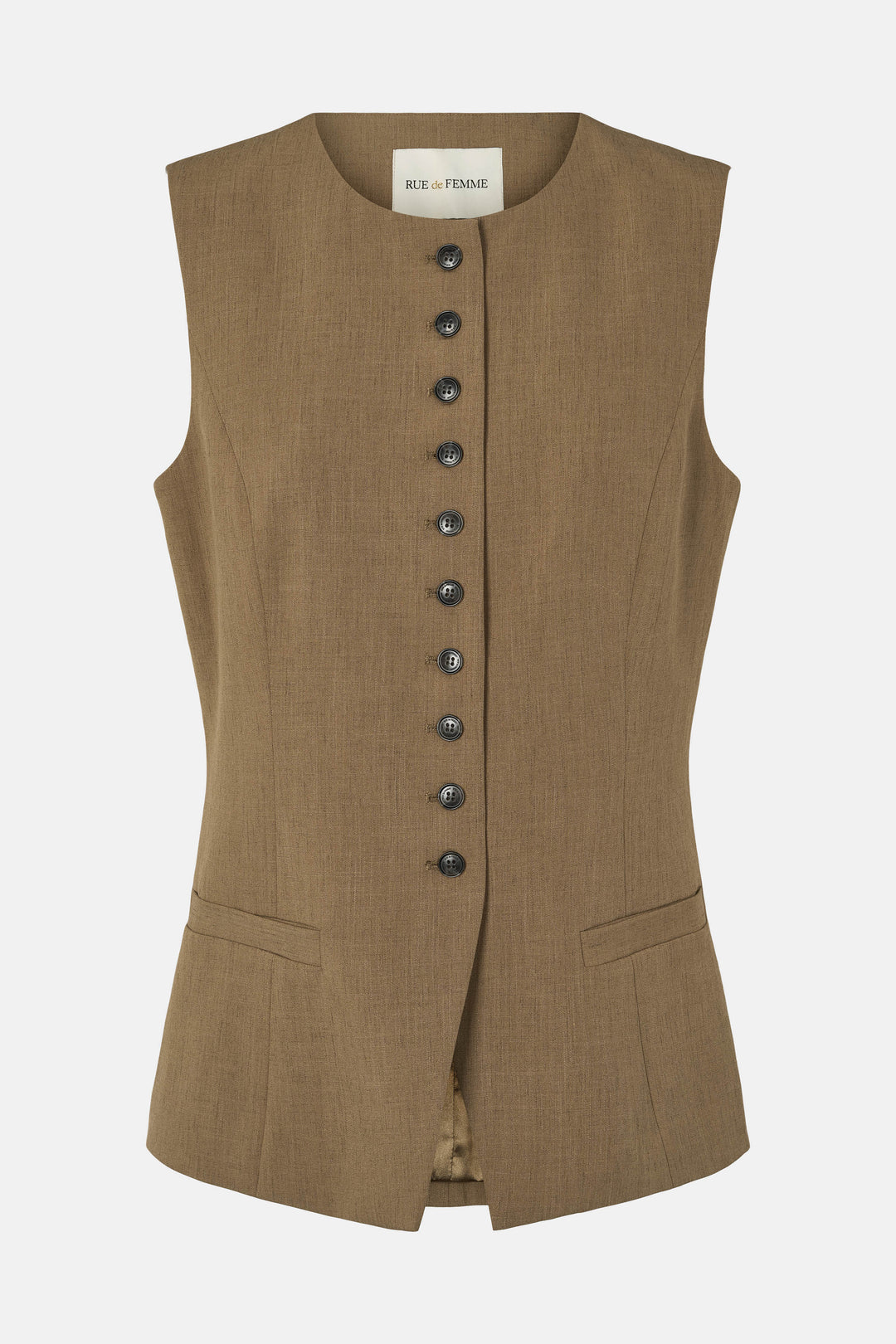Rue de Femme RDFClarie vest WAISTCOATS 143 Dark-sand
