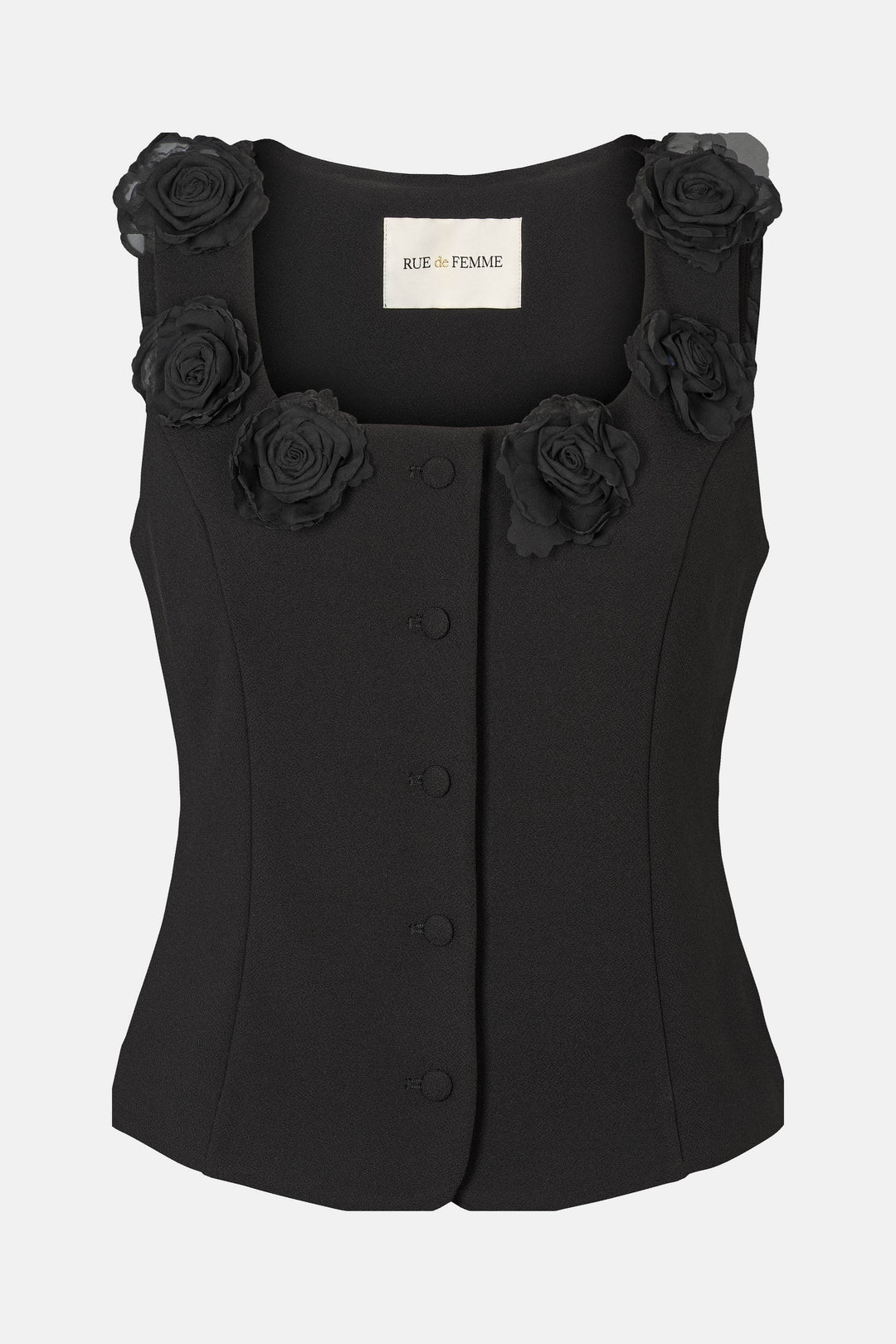 Rue de Femme RDFComfyAvrill vest WAISTCOATS Sort