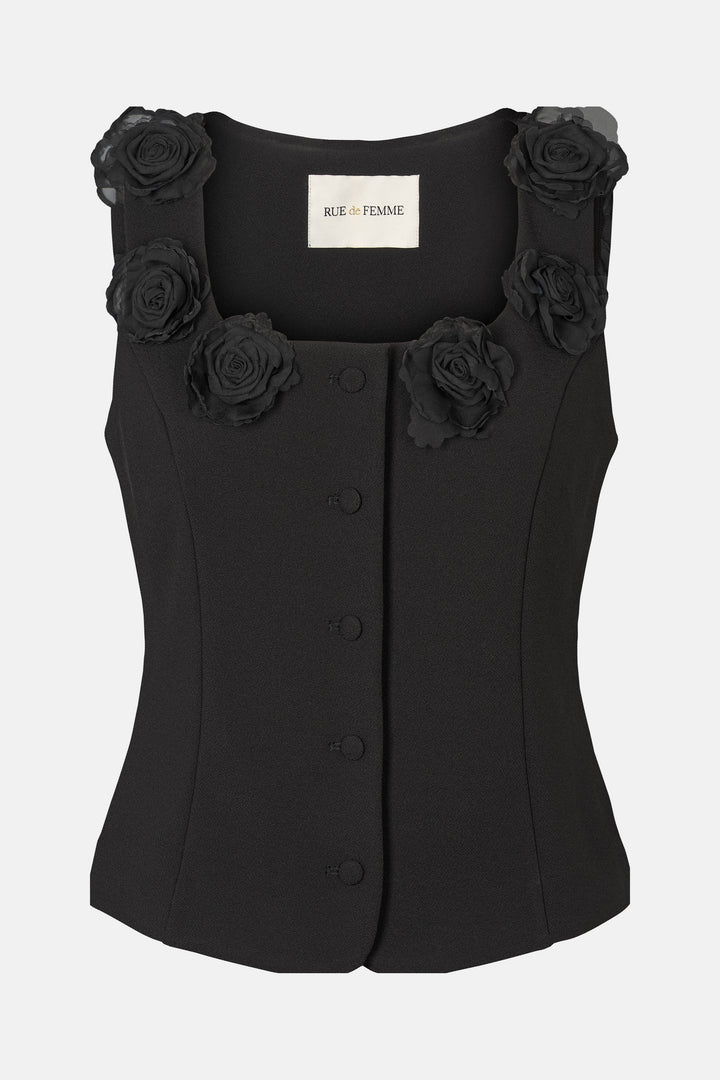 Rue de Femme RDFComfyAvrill vest WAISTCOATS Sort