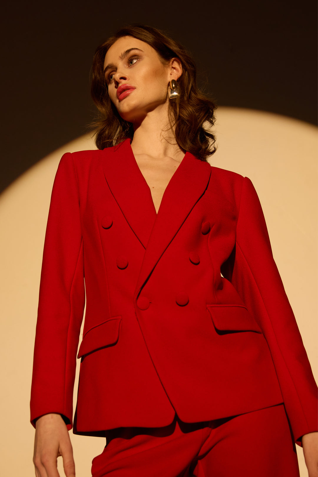 Rue de Femme RDFComfyEloise blazer BLAZERJACKETS 302 Deep red, fabric buttons
