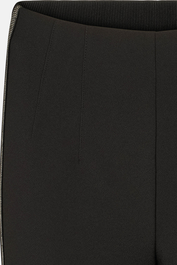 Rue de Femme RDFComfyOlana stripe wide bukser TROUSERS Sort